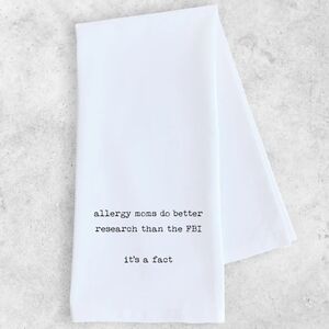 NWT SARCASTIC 100 Percent Cotton White Tea Towel